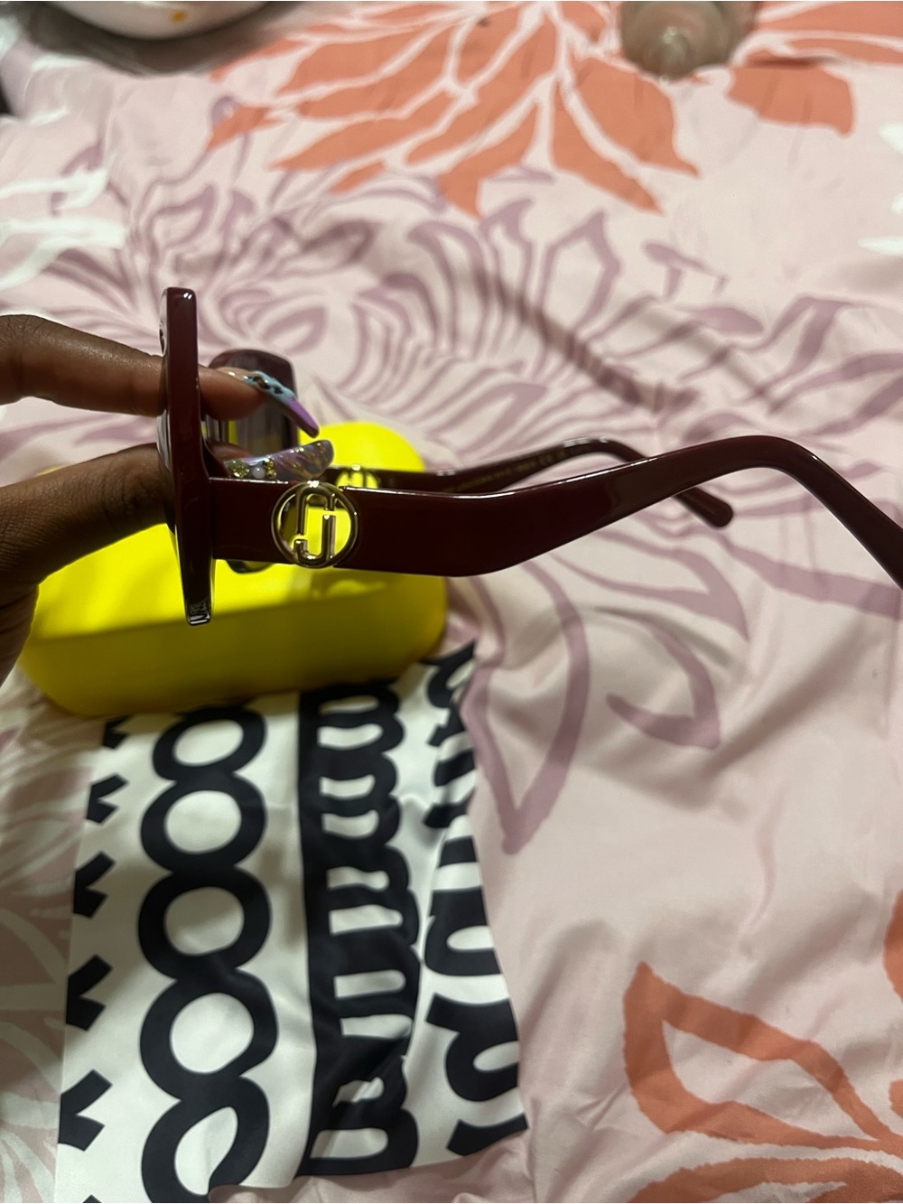 Marc Jacobs Burgundy Butterfly Sunglasses - Picture 4 of 5